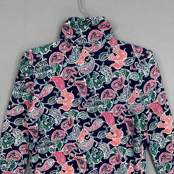 Fantastic Fawn Jacket Womens Small Navy Paisley Elephant AOP Active Boho Track - Picture 7 of 11